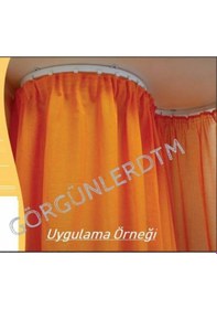 Resim Esnek Oryantal Bükülen Perde Rayı Korniş(Tavan Montaj Vida&Dubel) 
