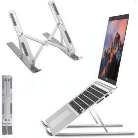 Resim Nacario Taşınabilir Laptop Stant Bilgisayar Stant Notebook Stant Tüm Laptoplarla Uyumlu Bilgisayar Standı Taşınabilir Metal Kaymaz Stant Dizüstü Bilgisayar Stantları Stantı 