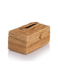 Resim Meander Rattan El Yapımı Dikdörtgen Büyük Boy Peçetelik 23x12x11c Naturel 