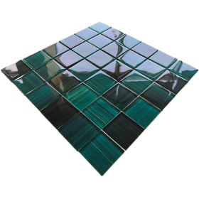 Resim MozaiKristaL Havuz ve tüm yüzeyler için 48x48mm Turkuaz, 30x30cm Fileli Kristal Cam Mozaik. (1 m2 Fiyatıdır) 