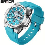 Resim Oldfriend Sanda Erkek Spor Saati 50m Su Geçirmez Çok Fonksiyonlu Lake Blue Diğer 