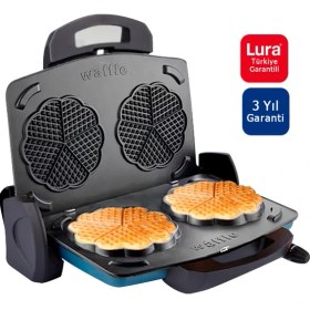 Resim Lura Waffle ve Tost Makinesi 1750 W Antrasit Renk Yanmaz Yapışmaz Kaplama Özellikli 