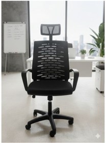 Resim Siyah Fileli Çalışma Oyuncu Döner Ofis Öğrenci Oyun Bilgisayar Koltuğu Sandalyesi Sandalye Koltuk 