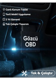 Resim Gözcü Mobil Obd Girişi Araç Gps Takip Cihazı Uyumlu Sistemi Anlık Konum Geçmişe Dönük Konum Takibi Geofence 