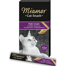 Resim Miamor Cream Malt Peynir Özlü Sıvı Kedi Ödül Maması 1 Adet 6x15 Gr 