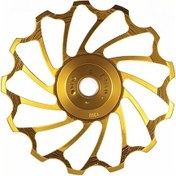 Resim 7075 Alüminyum Seramik Yataklı Bisiklet Arka Vites Tekerleği, 13 Dişli, Altın Renk, 2 Adet Set 
