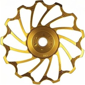 Resim 7075 Alüminyum Seramik Yataklı Bisiklet Arka Vites Tekerleği, 13 Dişli, Altın Renk, 2 Adet Set 