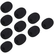 Resim Lemestar 10 Adet Siyah Mikrofon Köpük Kılıf - 8mm Mini Yaka Mikrofonu İçin 