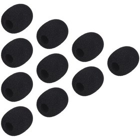 Resim Lemestar 10 Adet Siyah Mikrofon Köpük Kılıf - 8mm Mini Yaka Mikrofonu İçin 