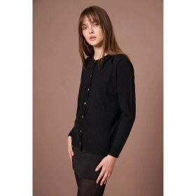 Resim Ftz Women Kadın Şardon Hırka Siyah 25288 