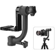 Resim Cbtx Panoramik 360 Derece Dikey Gimbal Tripod Kafası 1/4 İnç Vidalı Telefoto Lens Dslr Kamera Uyumlu Hızlı Serbest Bırakma Plakası 