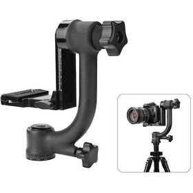 Resim Cbtx Panoramik 360 Derece Dikey Gimbal Tripod Kafası 1/4 İnç Vidalı Telefoto Lens Dslr Kamera Uyumlu Hızlı Serbest Bırakma Plakası 