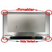 Resim 14.0 Kenarsız FullHD IPS Laptop Ekranı (Alt Tarafı Vidalı Üst Kısmı Tırnaklı Ekran) 