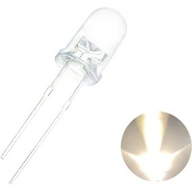 Resim 5mm Şeffaf Beyaz Led Paketi - 10 Adet 