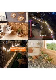 Resim 60 Cm X 7 Metre Doğal Bambu Çit Hasır Kamış Bahçe Çiti Balkon Çiti Dekorasyon Gölgelik Çit 