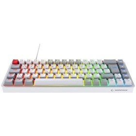 Resim Rampage Yoru Mini Rgb Red Switch Mekanik Beyaz/gri Type-c Kablolu Gaming Klavye 