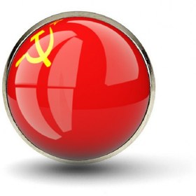 Resim Sovyet Sosyalist Rus SSCB Yaka Rozeti Orak Çekiç Paslanmaz Çelik Rozet 