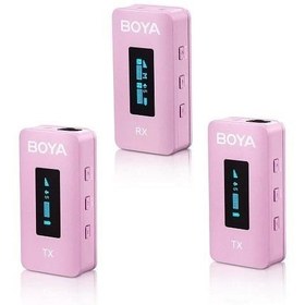 Resim Boya BY-XM6-K2P Kablosuz İkili Yaka Mikrofonu (Pembe) 