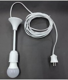 Resim 10 Metre 2x0.75 Kablolu Fişli Duylu Ampül Dahil Seyyar Lamba Uzatma Kablolu, Gri 