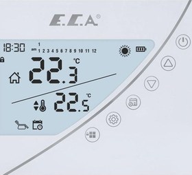 Resim E.C.A Eca Oda Termostadı Kablosuz Poly Touch 400W 