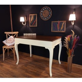 Resim Wooding Mobilya Wooding 120 Cm Masif Krem Ceviz Yemek Masası 