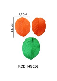 Resim Silikon Kalıp Yaprak Hg-026 Turuncu 