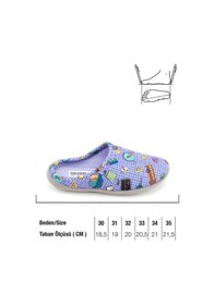 Resim Gezer Kız Çocuk Kışlık Rahat Taban Ev Bahçe Gondol Terlik Gt1kfm.15895.00.x49.j28 Lila 
