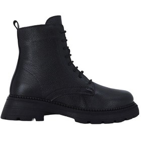 Resim Albini 2610509 Hakiki Deri Kadın Bot Siyah 