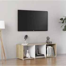 Resim Tdesigno Tdesıgno Nur Televizyon Sehpası - Ünitesi -kitaplık-beyaz 108 Cm 3 Raflı 