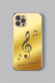 Resim Nota Aynalı Full Gold Kılıf 
