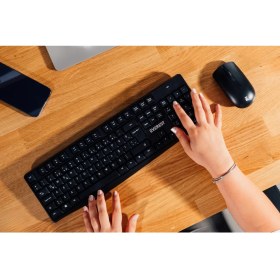 Resim Everest KM-7500 Siyah Kablosuz Q Multimedia Klavye + Mouse Set 