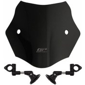 Resim GP Kompozit Mondial 125 Drift L 2011-2023 Uyumlu Kısa Ön Cam Siyah 30 cm 