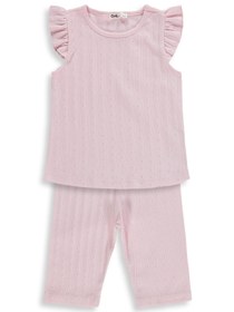 Resim Civil Girls Kaprili 2-5 Yaş Pijama Takımı - Pembe - Pembe / 5-6 Yaş 