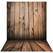 Resim Leezsing Andoer 1.5x2m Fotoğraf Çekimi İçin Çok Amaçlı Dekoratif Fon Perdesi, Derin Ahşap Desenli 