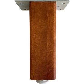 Resim Kale 18cm Ayarlı Ahşap Ayak Mobilya Masa Ve Dolap Ayağı 18cm Ceviz Kayın/gürgen Ağacı 
