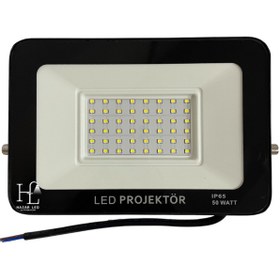 Resim Hazar Led 12-24 Volt 50 Watt Tablet Projektör Beyaz SMD Led Projektör 