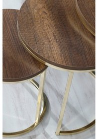 Resim Faymend 3lü Lüx C Zigon Sehpa Gold Barok Gold Barok 