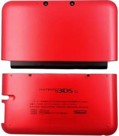 Resim Valley Of The Sun Özel DIY 3DSXL Ekstra Konut Case Kırmızı Renk Kabukları A/E Yüz 2 ADET Değiştirme, Eski Büyük 3DS XL/LL 3DSLL El Oyun Konsolları, Yeni ABD Edition Dış AE Üst/Alt Kapak Plakaları Seti 