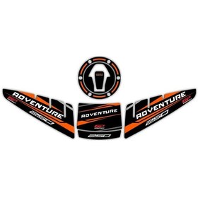 Resim Gp Kompozit Ktm 250 Adventure 2020-2022 Uyumlu Tank Pad Seti Siya (522061399) 