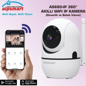 Resim Alpsmart Akıllı Wifi Güvenlik ve Bebek Kamerası 
