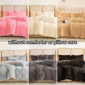 Resim 3 adet Fermuarlı Kapamalı Polyester Flanel Yorgan Kılıfları - Makinede Yıkanabilir, Tüm Mevsim Kış Konforu Seti, Eşleştirilmiş Yastık Kılıfları Dahil, Kış Konforu Seti | Rahat Kış Yatak Takımı | Fermuarlı Kılıf, Kış Yatak Takımı 