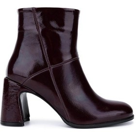 Resim Tamer Tanca Kadın Hakiki Deri Bordo Klasik Bot 33 1000-2 Bn Bot Sk25-26 Bordo Rugan Bordo 