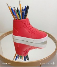 Resim Kalemlik 3d Converse Beyaz - Kırmızı 