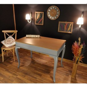 Resim Wooding-Mobilya Wooding 100 Cm Masif Gri Naturel Yemek Masası 