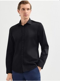 Resim Toss Erkek Extra Slım Fıt Gömlek-siyah 11.25s.04.330 Siyah 