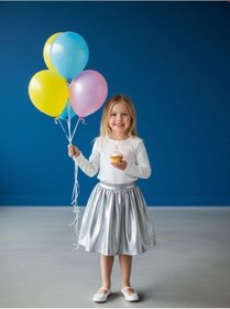 Resim Zekids Kız Çocuk Pamuklu Kaşkorse Bluz-16456 Ekru 