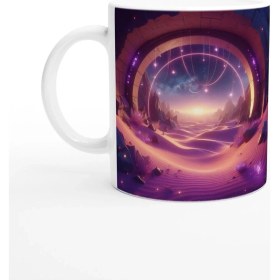 Resim Yay Burcu Baskılı Kahve Kupası - Elementsel Doğa Krallığı Temalı Vs3 