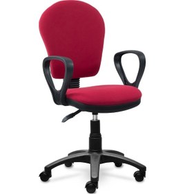 Resim Ofiscombin Ofis Büro Ev Bilgisayar Öğrenci Ders Çalışma Koltuğu Bordo Kumaş 00047499106 