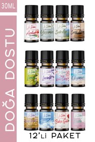Resim Le Balvo 12'li Set Uçucu Yağ Buhurdanlık Esansı Oda Kokusu Esansiyel Yağ Oda Difüzörü Esansı Buhur Yağı 30ml 
