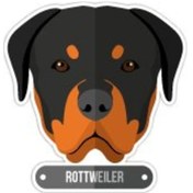 Resim Bay Etiket Andg22 Rottweiler Kopek Sticker 
